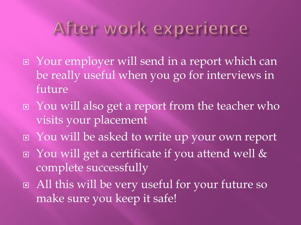 PPT Work Experience 2012 PowerPoint Presentation, free download ID