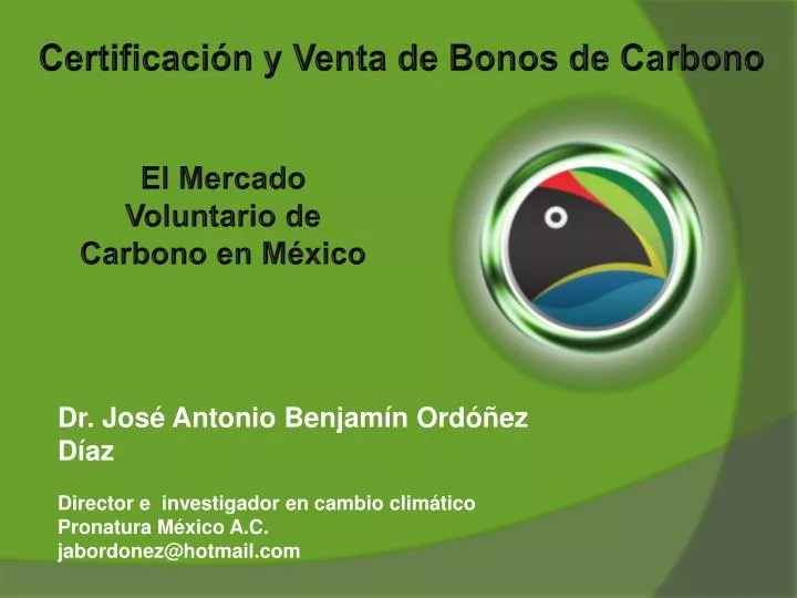 PPT Certificación y Venta de Bonos de Carbono PowerPoint Presentation