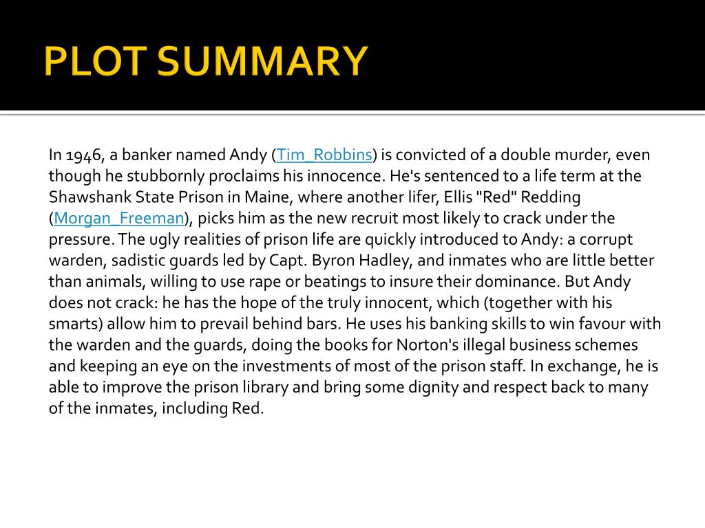 PPT The Shawshank Redemption PowerPoint Presentation, free download