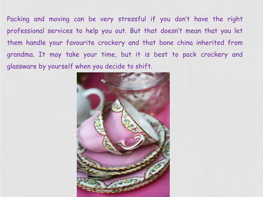 PPT Packers and Movers Best Ways to Pack Crockery PowerPoint