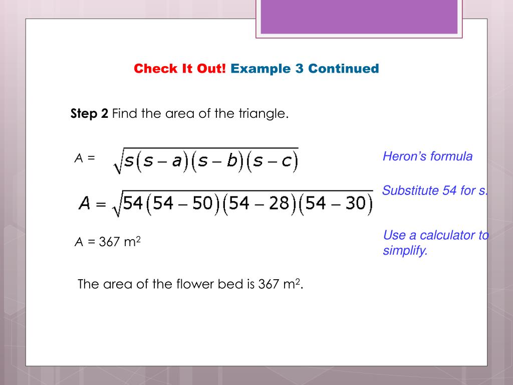 PPT Heron’s Formula PowerPoint Presentation ID2164685