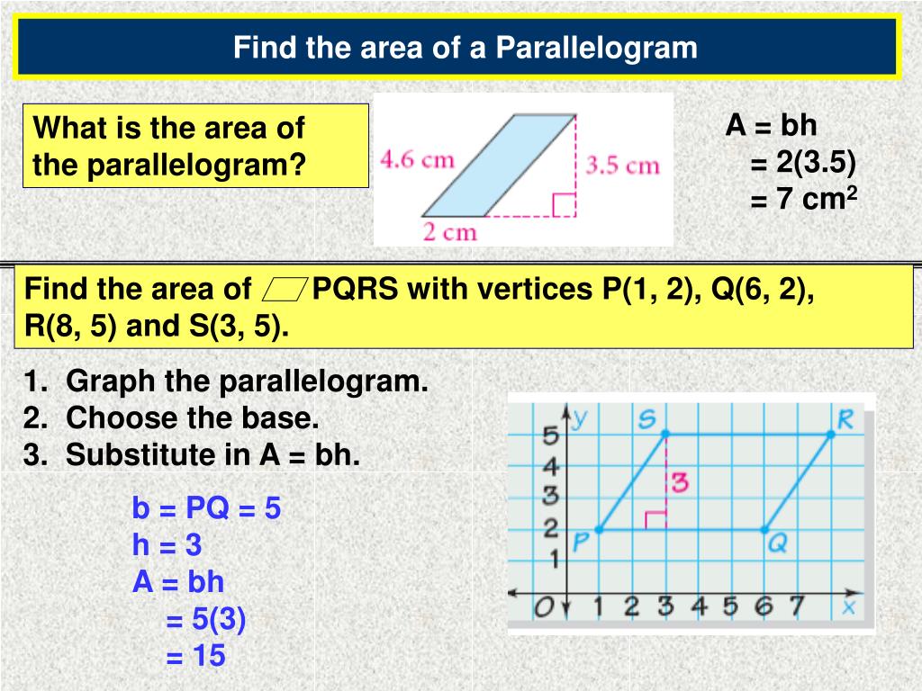 PPT Section 101 Area of Parallelograms &Triangles PowerPoint