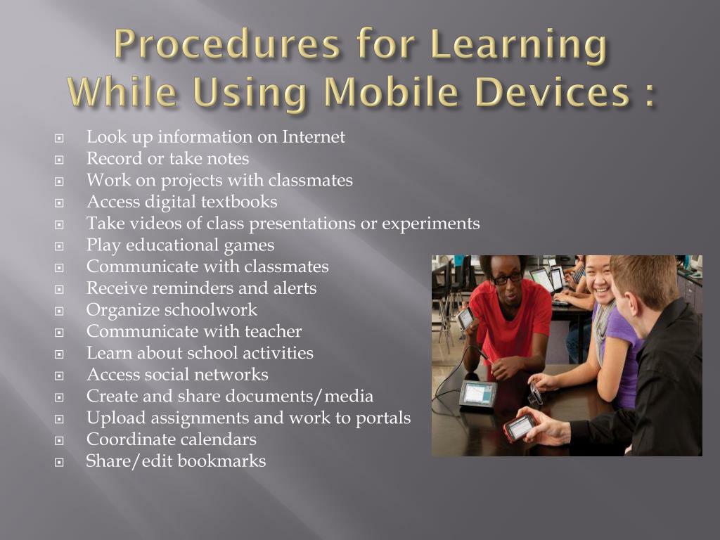 PPT Mobile devices in the Classroom PowerPoint Presentation, free