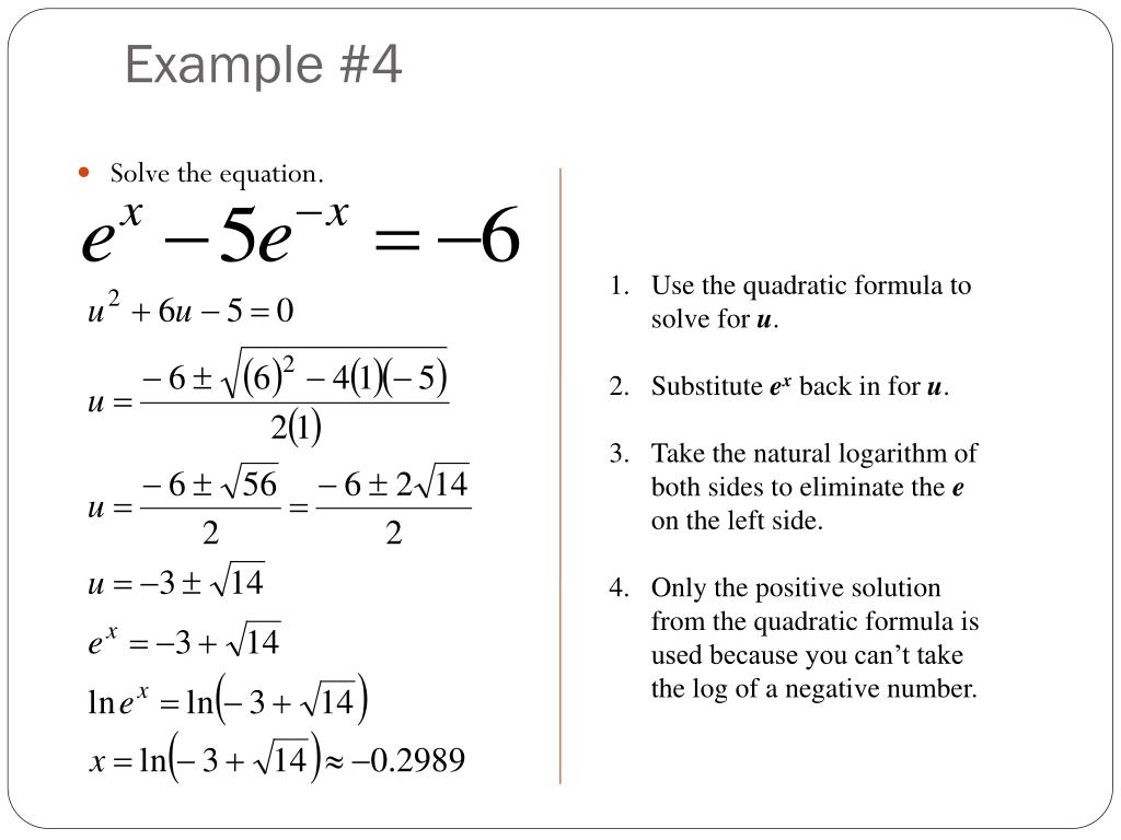 How To Solve Natural Log