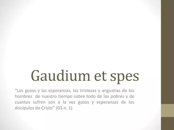 PPT Gaudium et spes PowerPoint Presentation, free download ID2170866