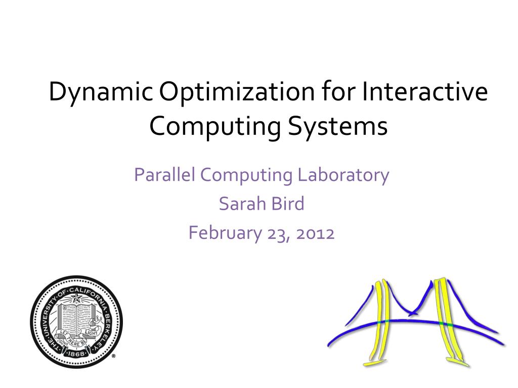 PPT Dynamic Optimization for Interactive Computing Systems PowerPoint