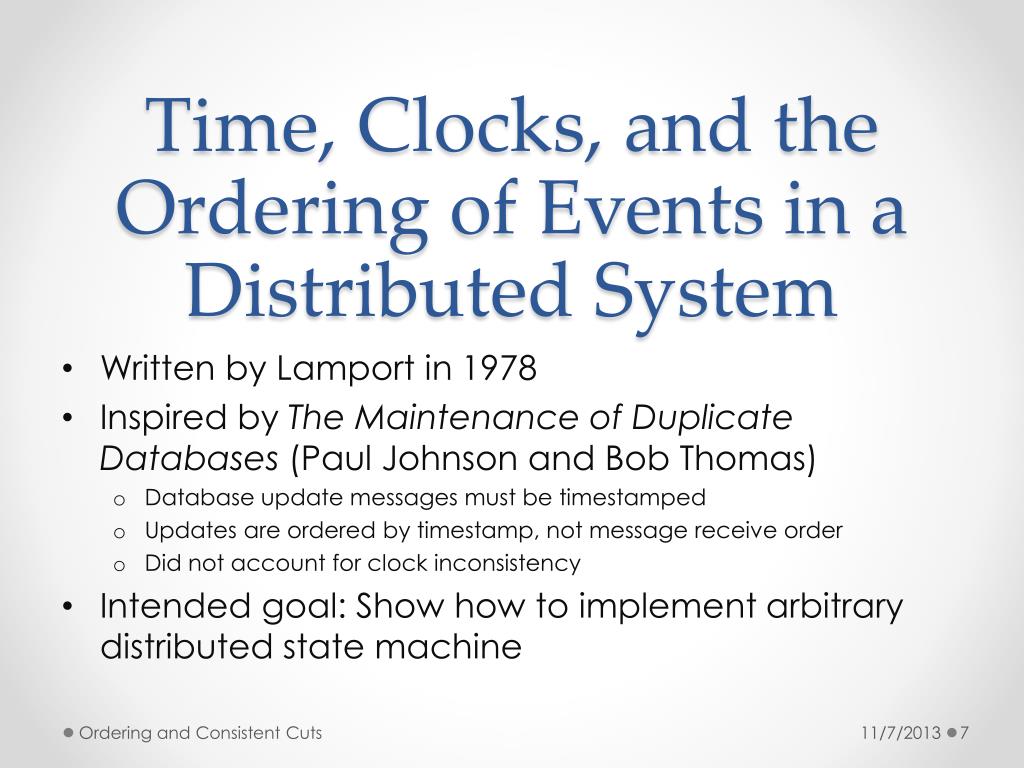 PPT Ordering and Consistent Cuts PowerPoint Presentation, free