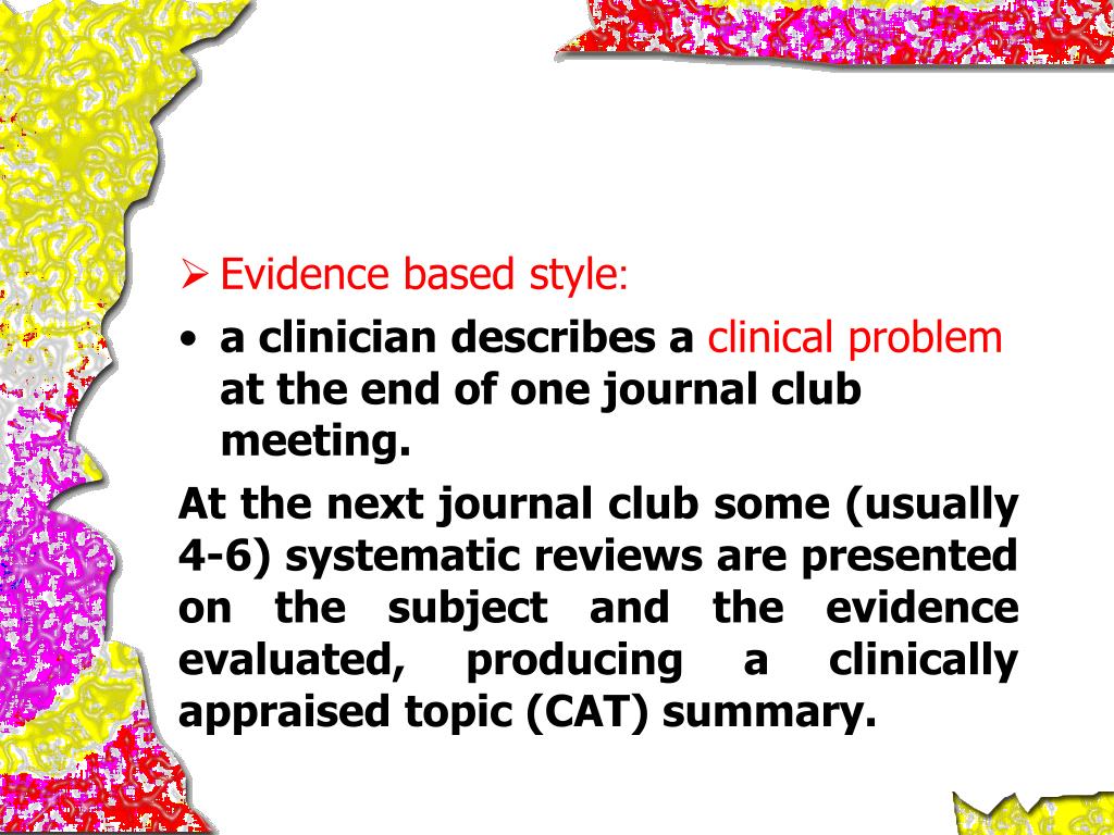 PPT Journal club PowerPoint Presentation, free download ID2181348
