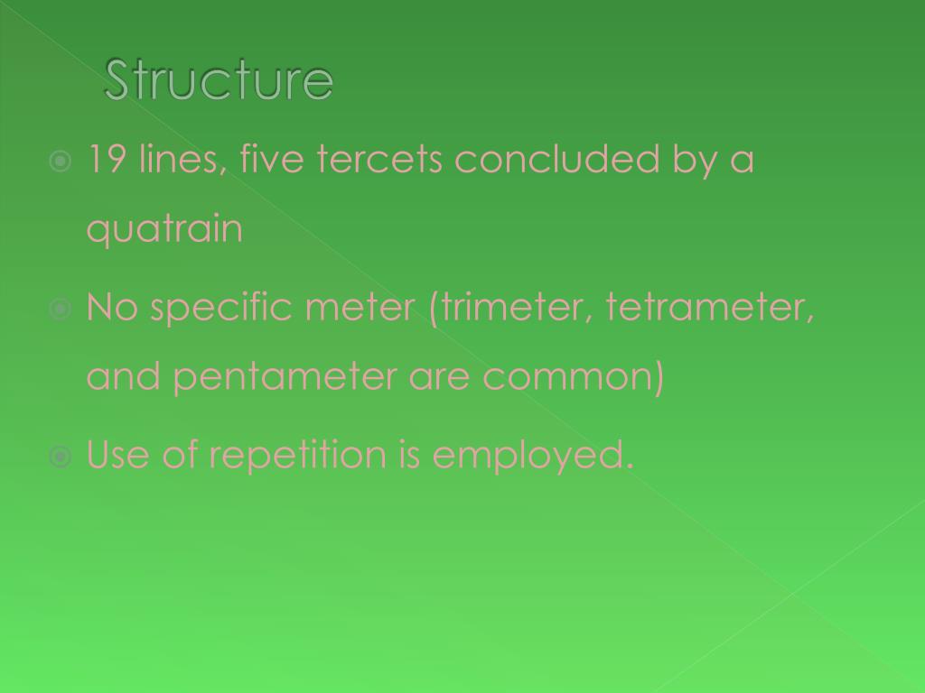 PPT Sylvia Plath and The Villanelle PowerPoint Presentation, free