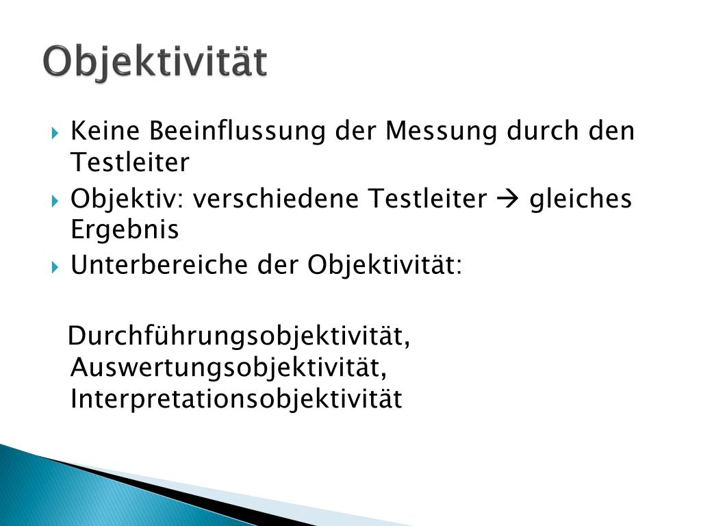 PPT Objektivität, Reliabilität, Validität PowerPoint