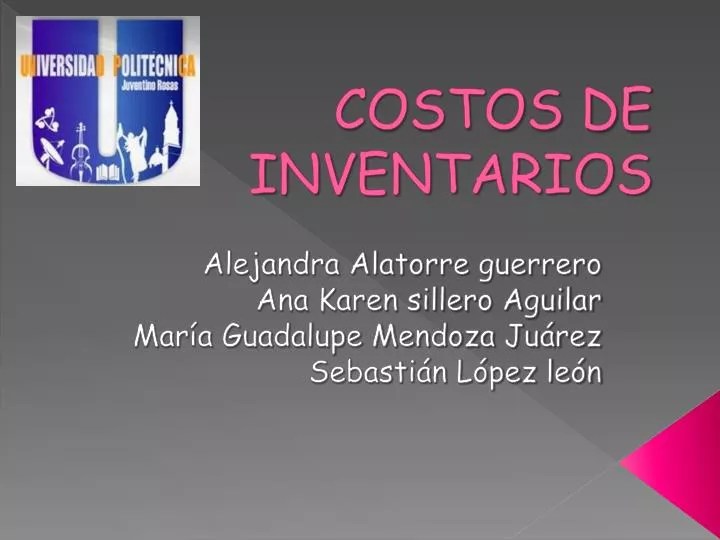 PPT COSTOS DE INVENTARIOS PowerPoint Presentation ID