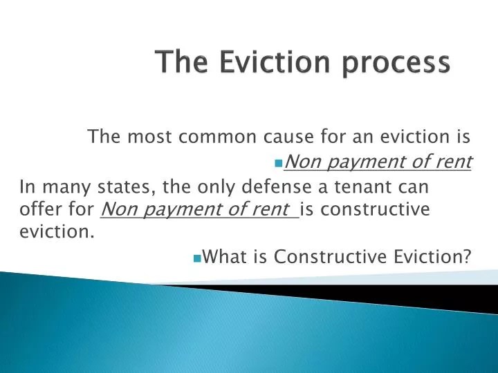 PPT The Eviction process PowerPoint Presentation ID2190204
