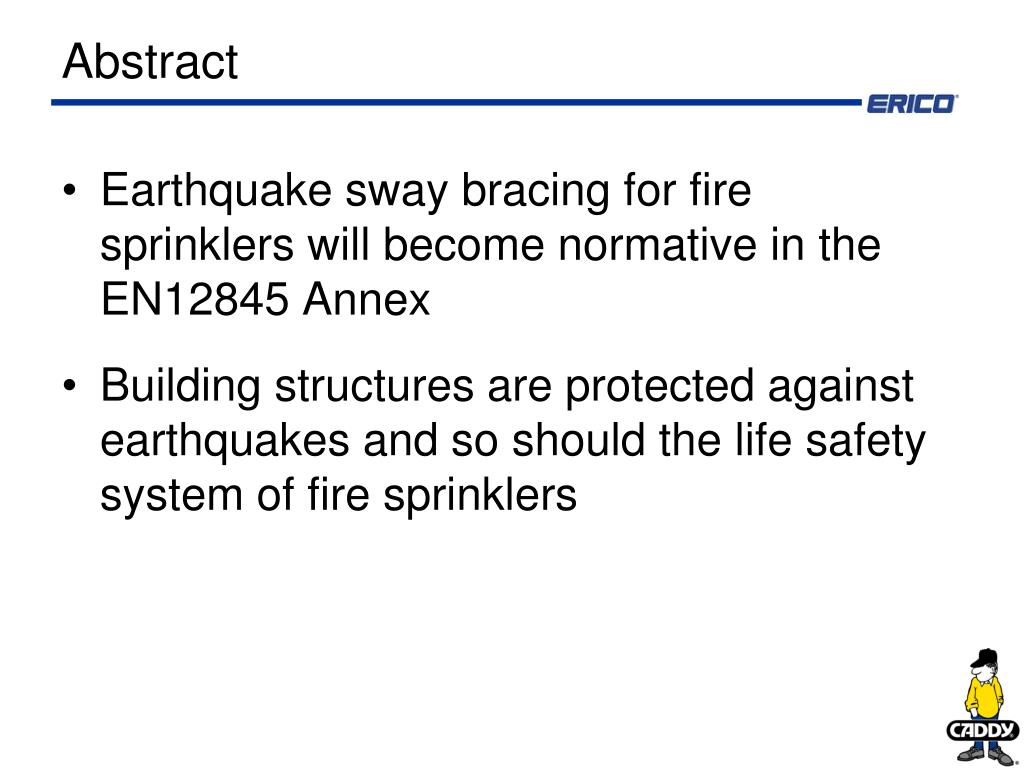 PPT Fire Sprinkler Earthquake Protection Sway Bracing PowerPoint Presentation ID2191322