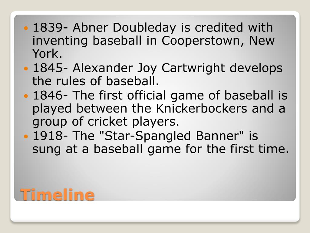 PPT History of Baseball PowerPoint Presentation, free download ID