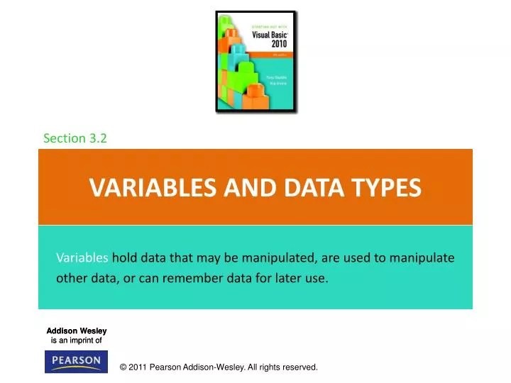 PPT Variables and Data Types PowerPoint Presentation, free download