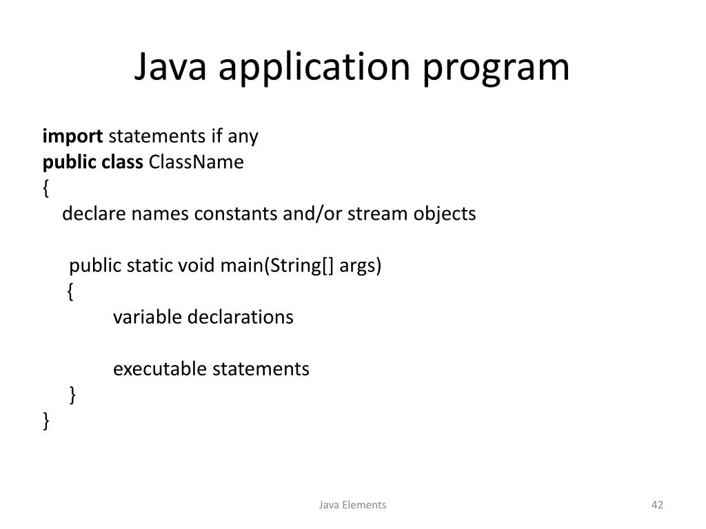 PPT Java Program Structure PowerPoint Presentation, free download