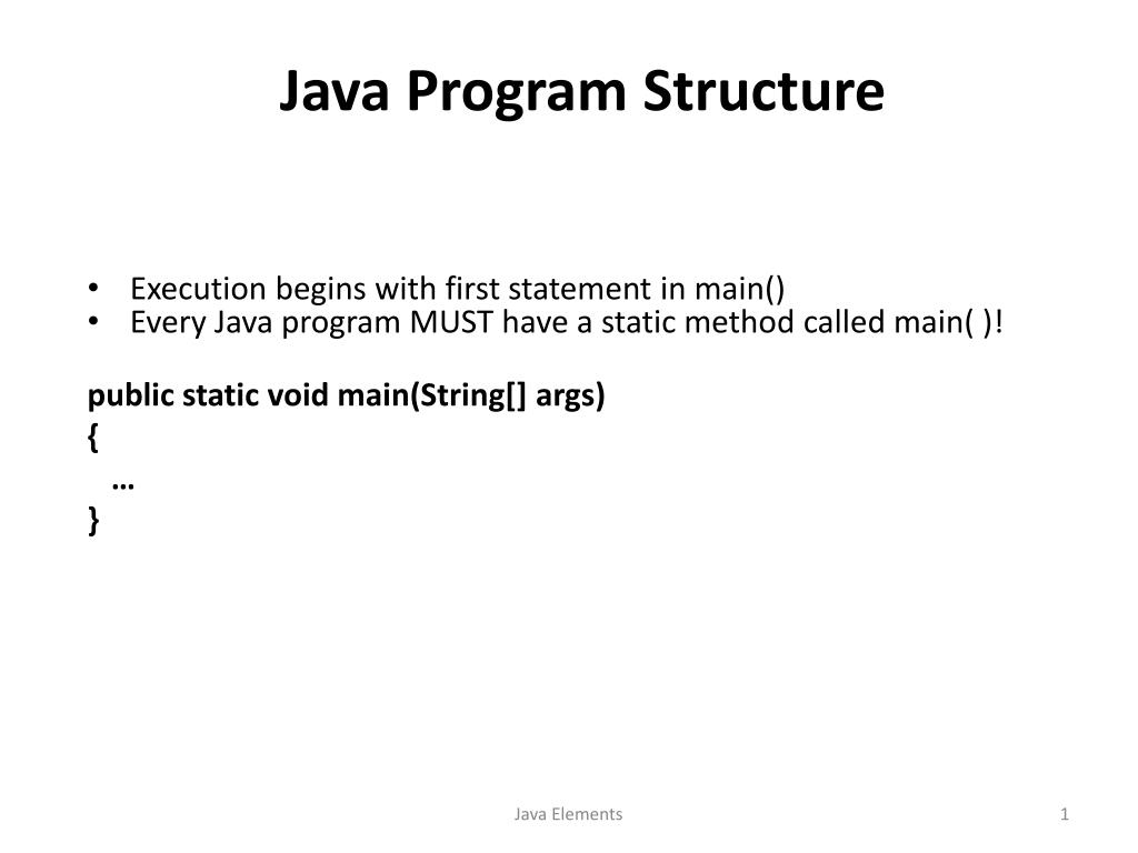PPT Java Program Structure PowerPoint Presentation, free download ID2197364