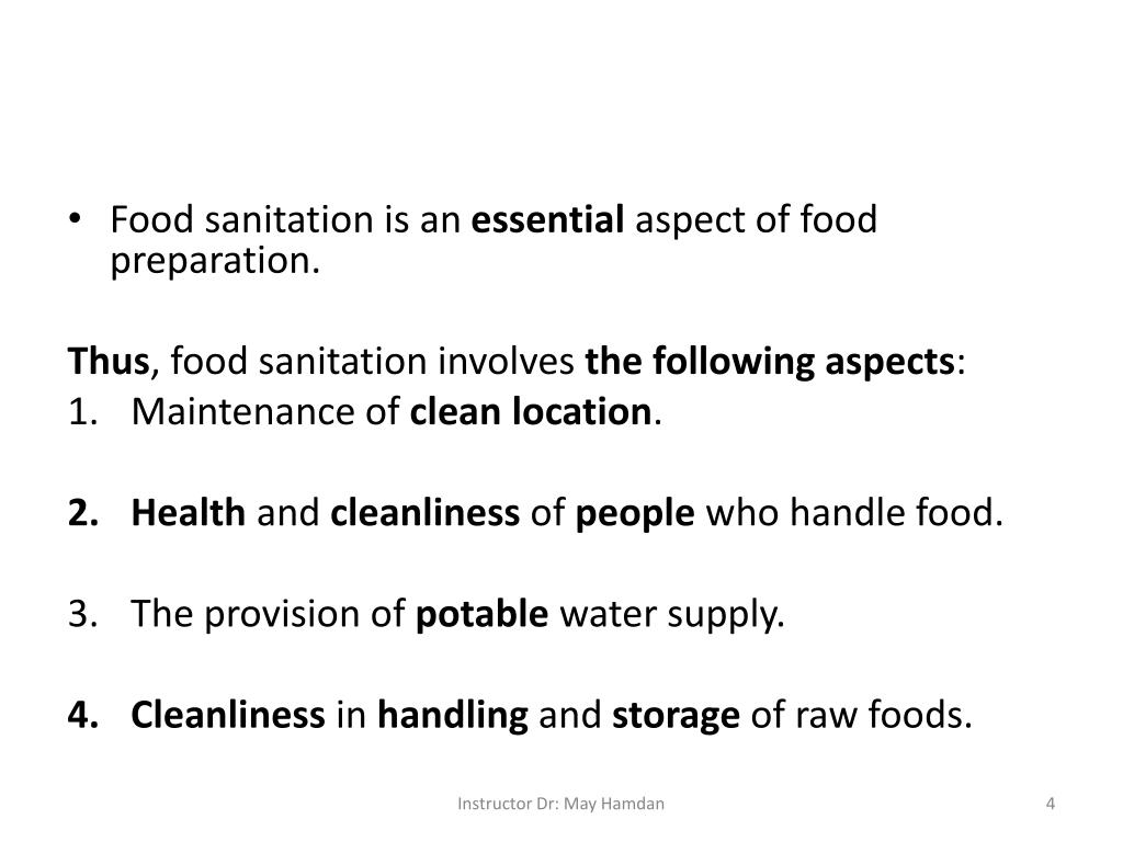 PPT Food Sanitation and Hygiene PowerPoint Presentation, free