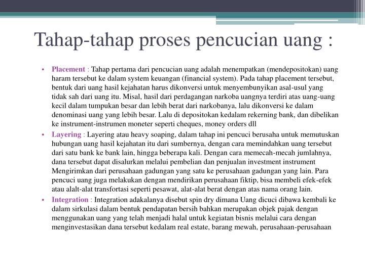 PPT GRATIFIKASI DAN PENCUCIAN UANG PowerPoint Presentation ID2203542