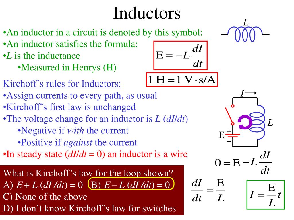 PPT Inductance PowerPoint Presentation, free download ID2204865