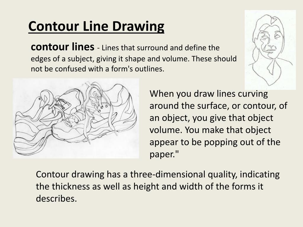 PPT Contour Line Drawing PowerPoint Presentation, free download ID