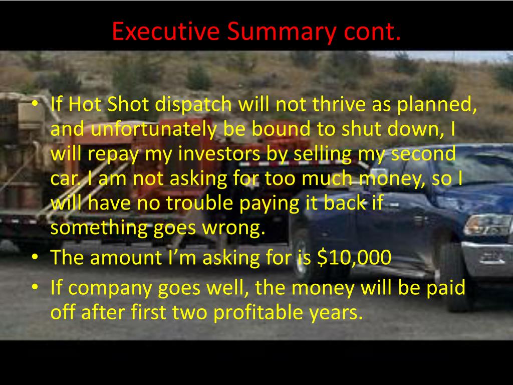 PPT Hot Shot Dispatch Service PowerPoint Presentation, free download