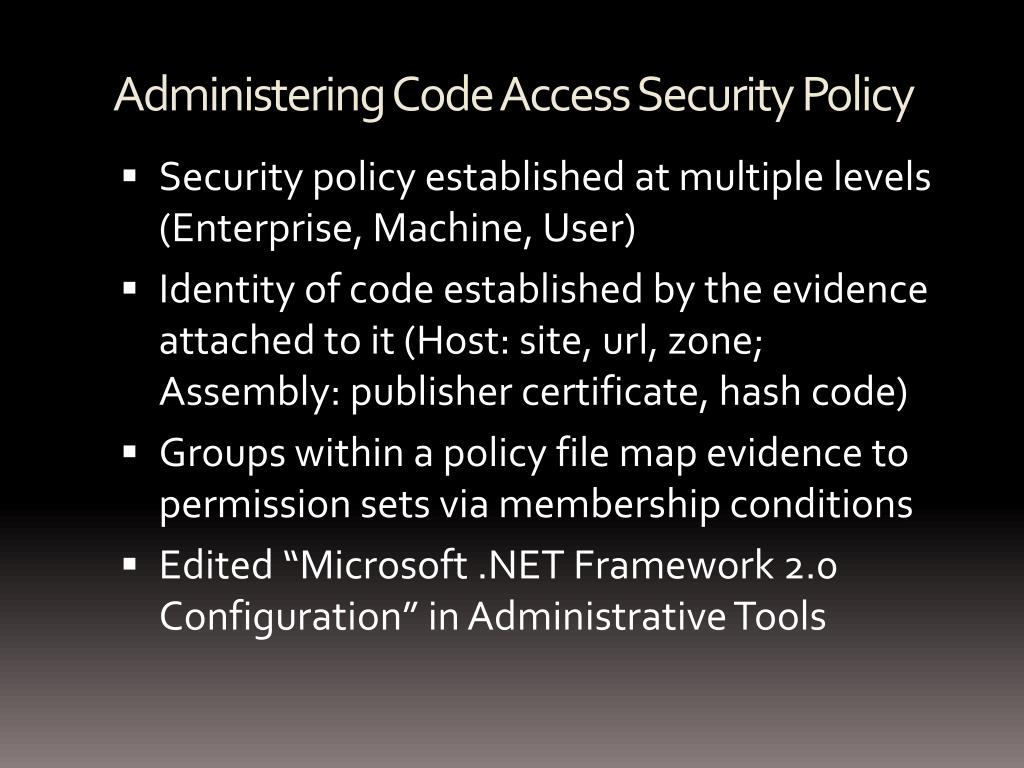 PPT Code Access Security PowerPoint Presentation, free download