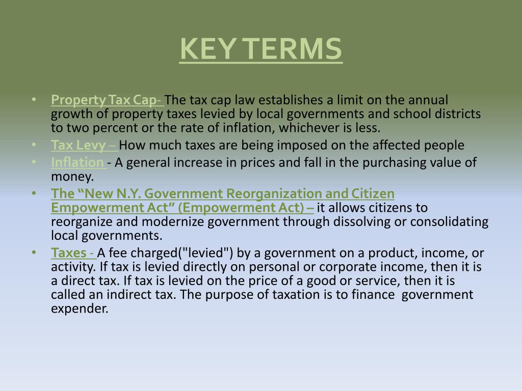 PPT NY STATE PROPERTY TAX CAP PowerPoint Presentation, free download