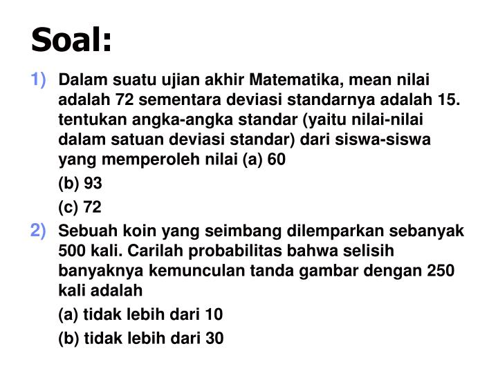 PPT MK. STATISTIKA PEMUSATAN & SEBARAN DATA PowerPoint Presentation