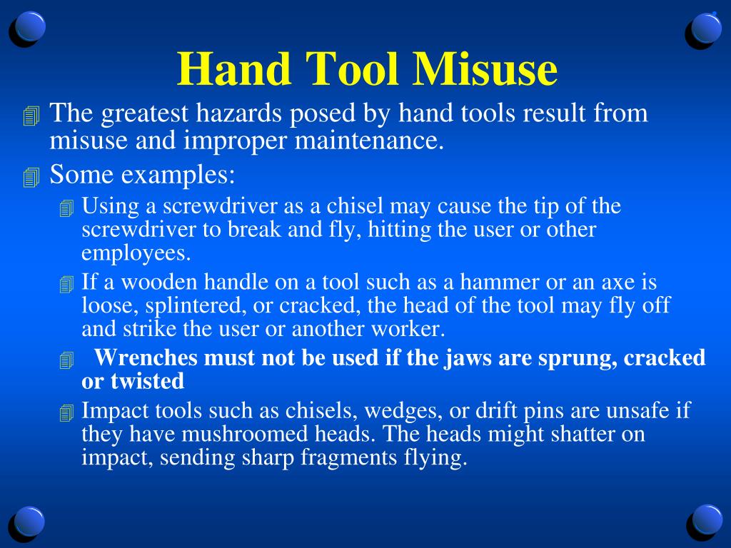 PPT Hand and Power Tool Safety PowerPoint Presentation, free download