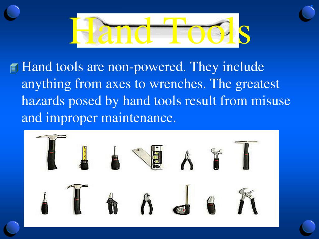 PPT Hand and Power Tool Safety PowerPoint Presentation, free download