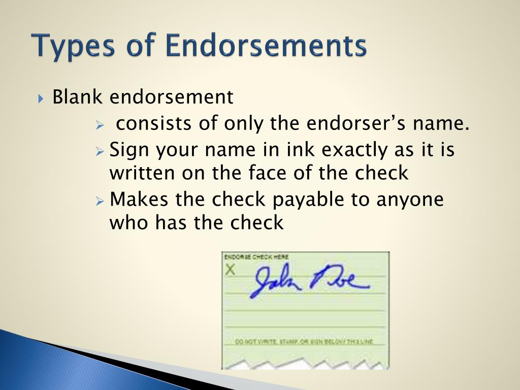 Endorsement Meaning