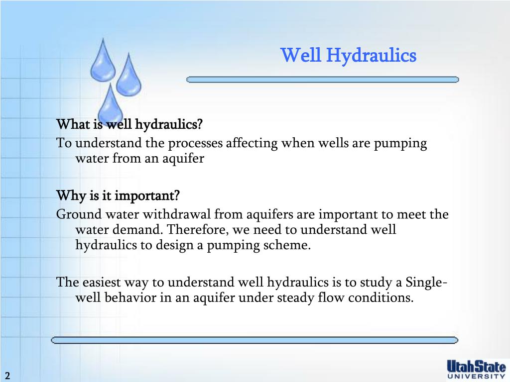 PPT WELL HYDRAULICS PowerPoint Presentation, free download ID2213538
