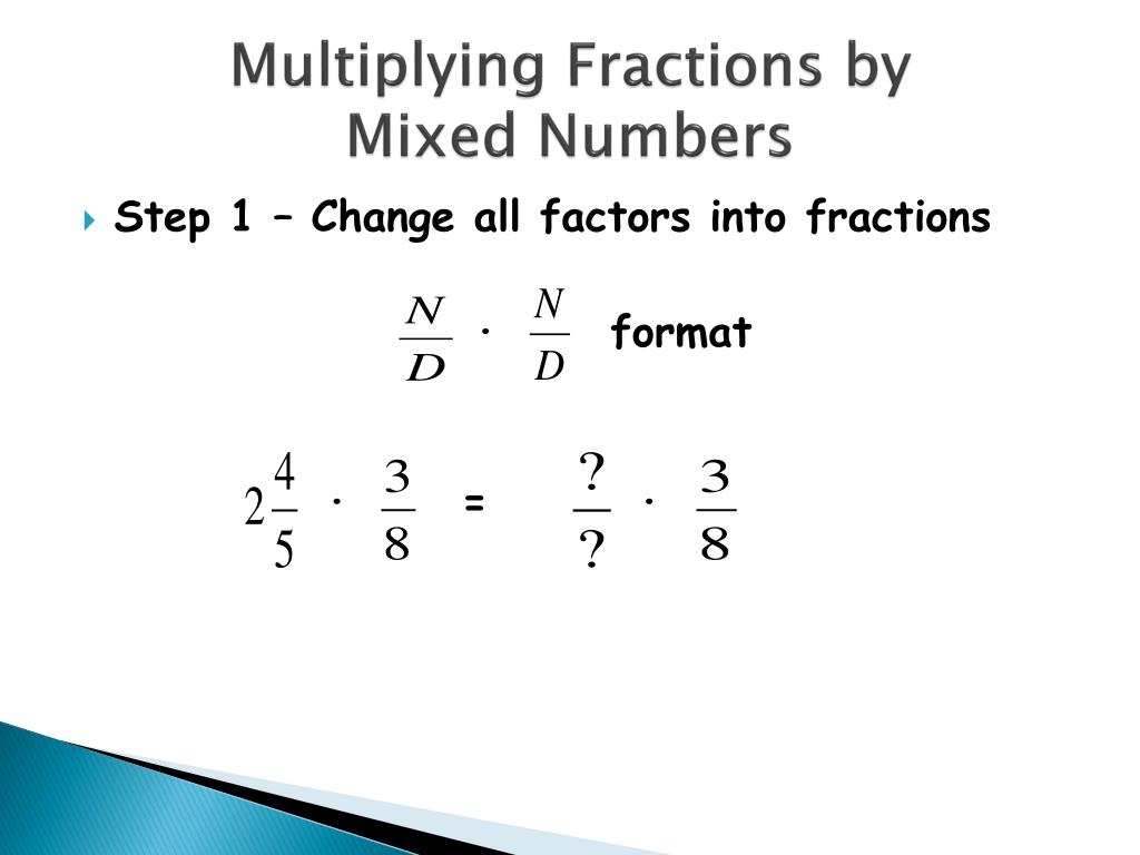 PPT Multiplying Fractions & Mixed Numbers PowerPoint Presentation