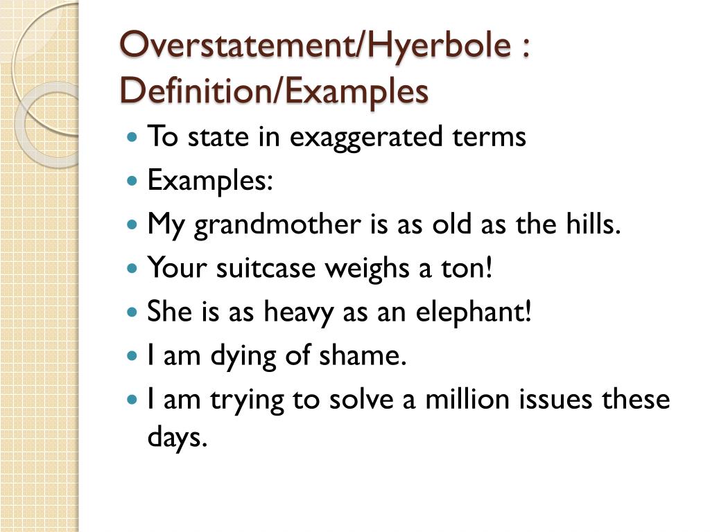 Understatement Traduzione