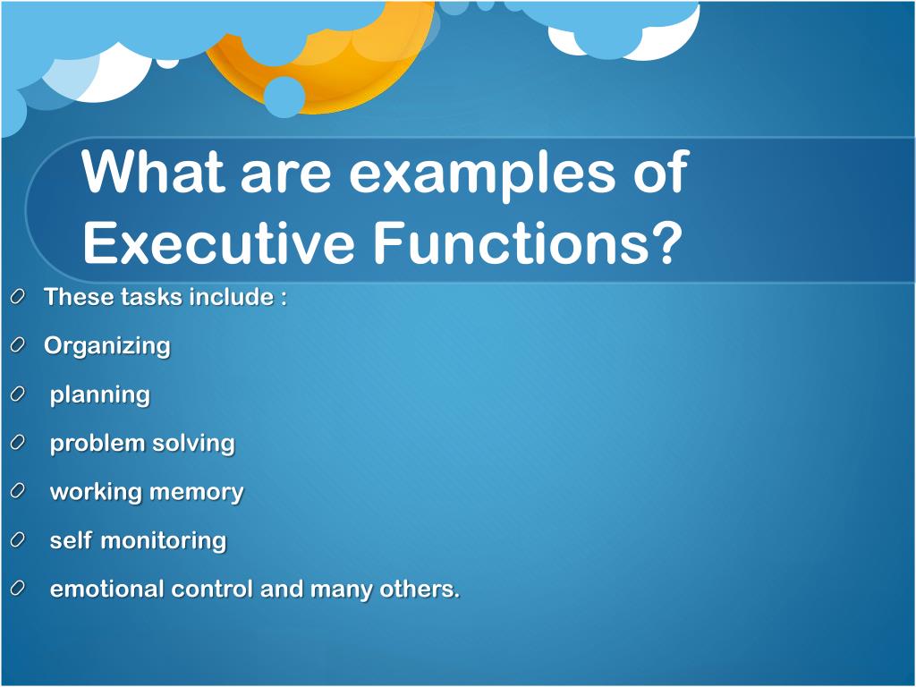 PPT Executive Function Disorder PowerPoint Presentation, free