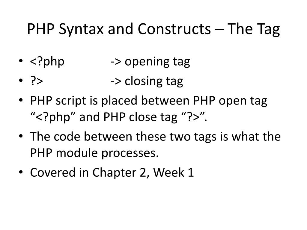 PPT Chap 3 PHP Quick Start PowerPoint Presentation, free download