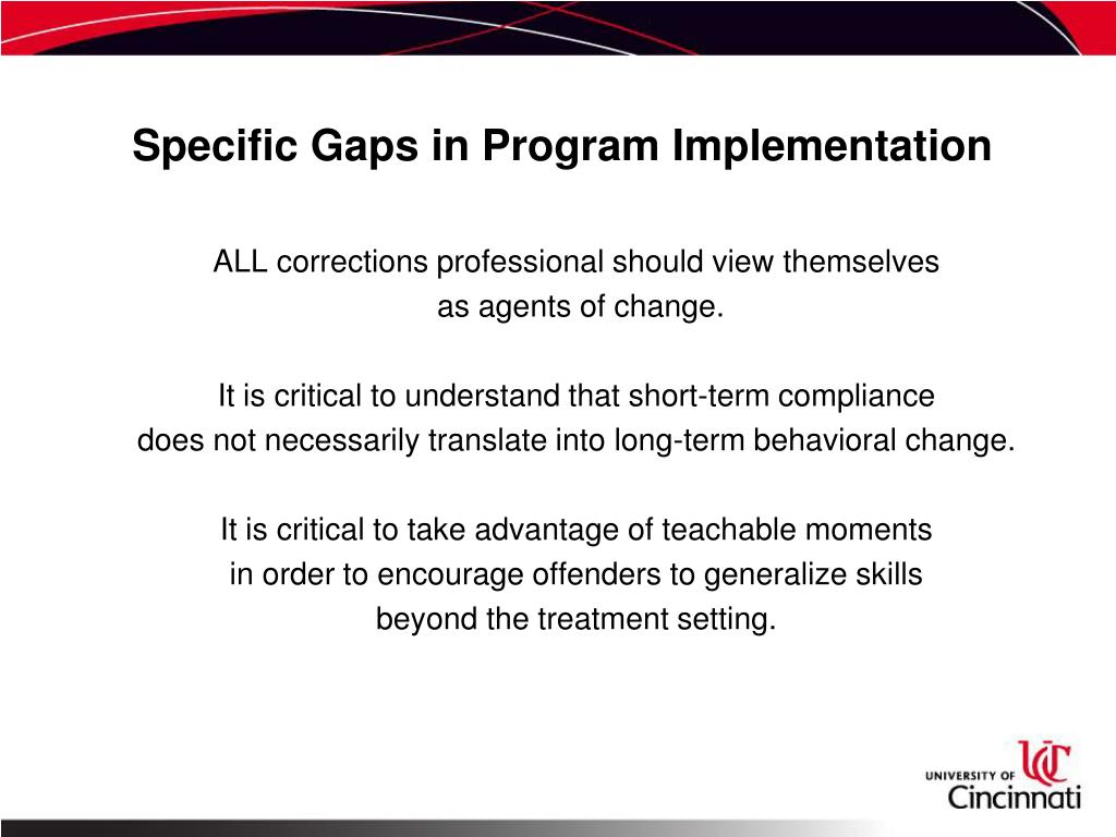 PPT TAKING IT TO THE NEXT LEVEL Core Correctional Practices