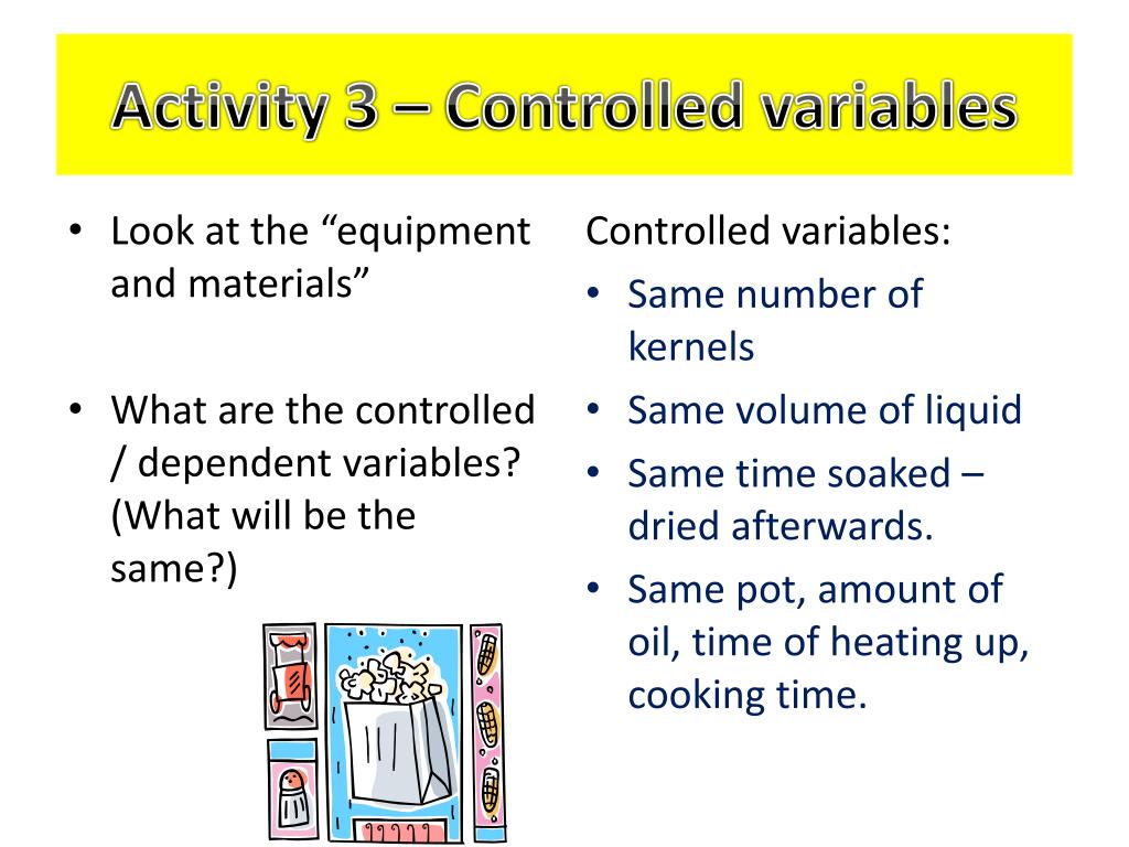 What Are Some Examples Of Controlled Variables In An Experiment