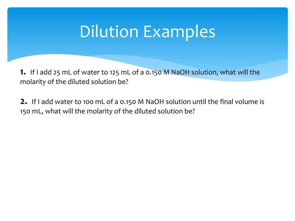 PPT Molarity and Dilutions PowerPoint Presentation, free download