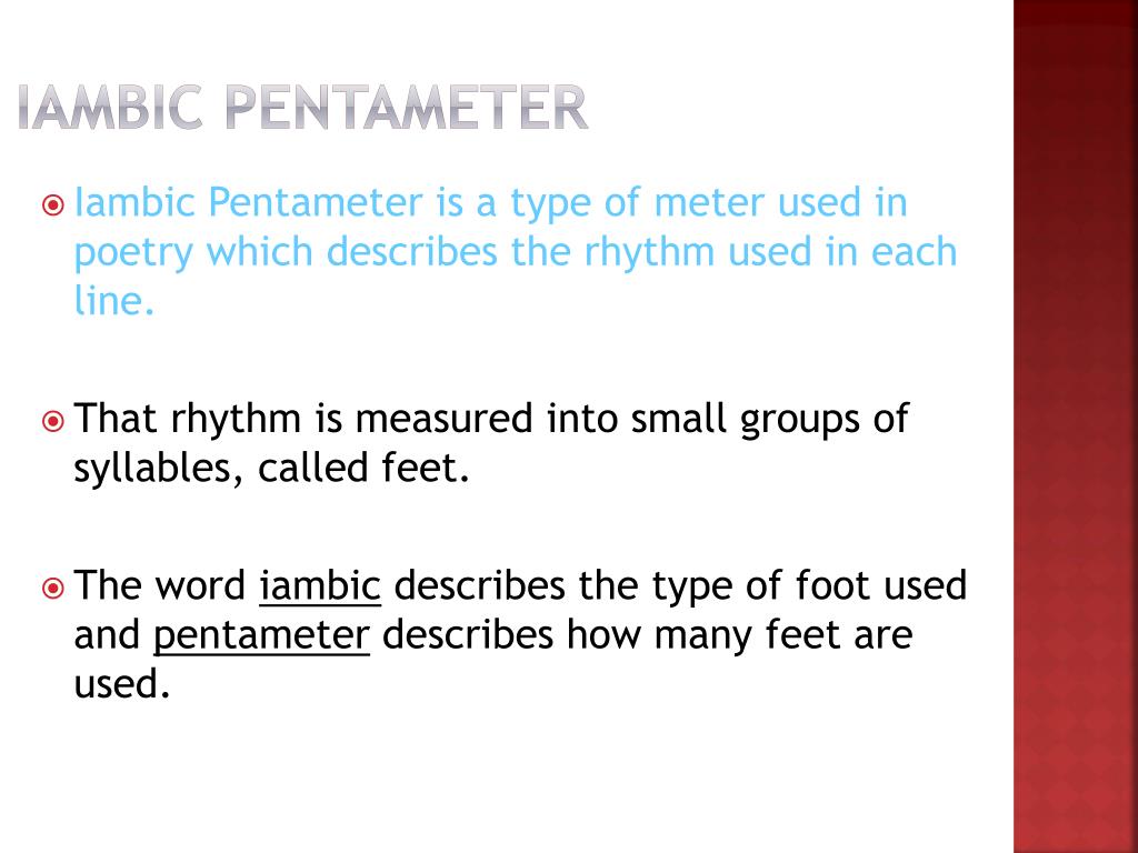 Iambic Pentameter Examples Modern . PPT - Sonnets PowerPoint Presentation, free download - ID ...