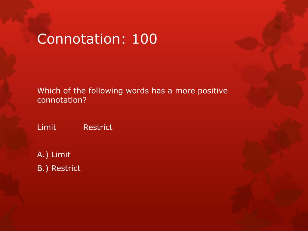 Ppt - Connotation & Denotation Review Jeopardy Powerpoint Presentation - Id:2232256