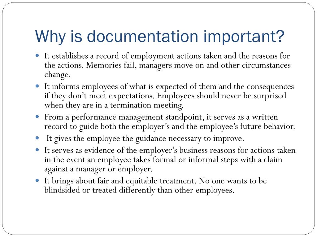 PPT The Importance of Documentation Even in today’s virtual, paperless world PowerPoint