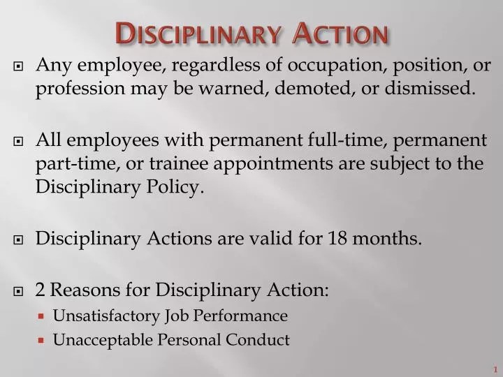 PPT Disciplinary Action PowerPoint Presentation, free download ID