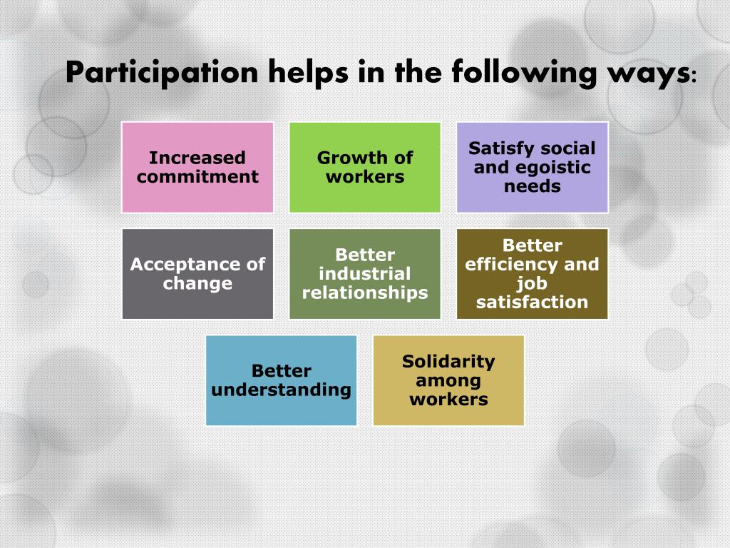 PPT WORKERS PARTICIPATION IN MANAGEMENT PowerPoint Presentation, free
