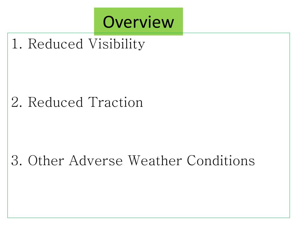 PPT Driving in Adverse Conditions PowerPoint Presentation, free