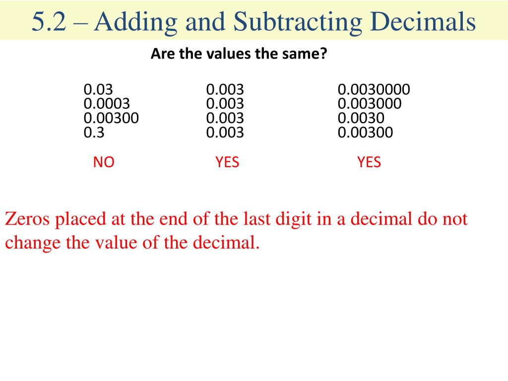PPT 5.1 Introduction to Decimals PowerPoint Presentation ID2236366