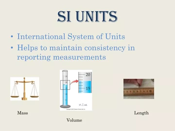 PPT SI Units PowerPoint Presentation, free download ID2237065