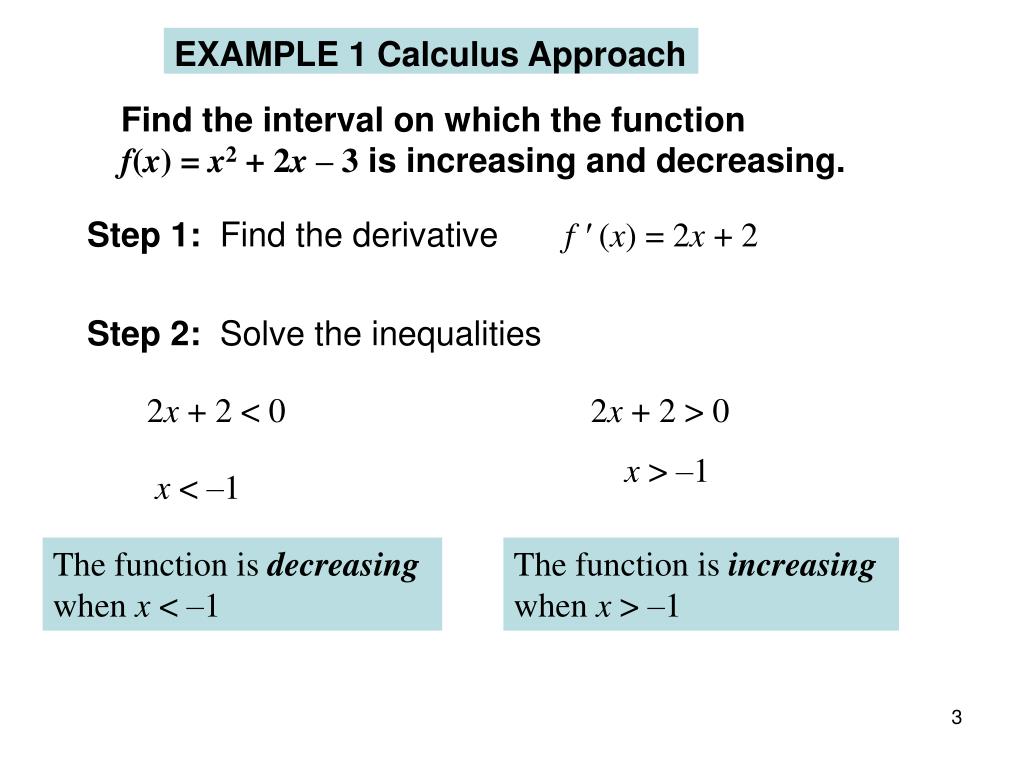 PPT Increasing/Decreasing Functions PowerPoint Presentation, free