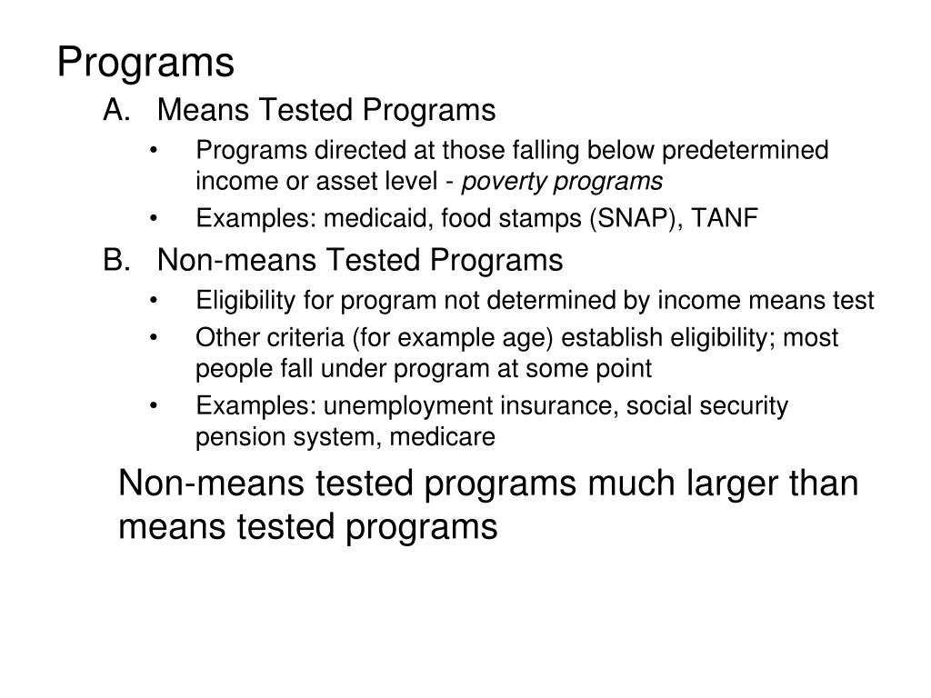Ppt - Overview Of Income Redistribution Programs Powerpoint Presentation - Id:2238299